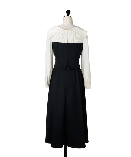 Her lip to(ハーリップトゥー)の「Mayfair Bicolor Flared Dress(ワンピース・レディース・ブラック・S/M)」の10枚目の写真