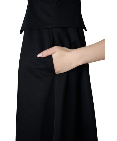 Her lip to(ハーリップトゥー)の「Mayfair Bicolor Flared Dress(ワンピース・レディース・ブラック・S/M)」の4枚目の写真