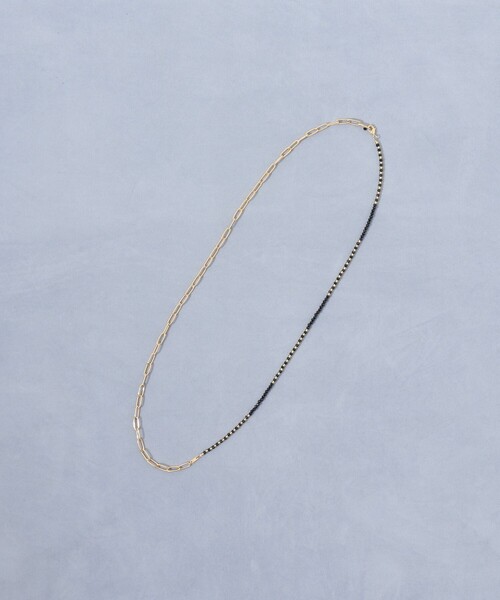 NOLLEY’S（ノーリーズ）の「【grace grace/グラスグラス】チェーン×天然石アレンジネックレス（ネックレス・レディース・ブラック・FREE）」の3枚目の写真