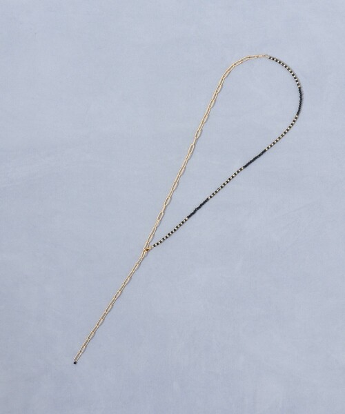 NOLLEY’S（ノーリーズ）の「【grace grace/グラスグラス】チェーン×天然石アレンジネックレス（ネックレス・レディース・ブラック・FREE）」の4枚目の写真