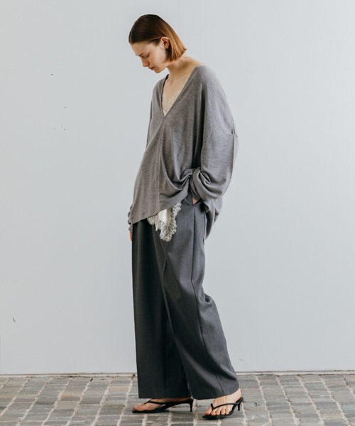 CREDONA(クレドナ)の「SATIN LACE CAMI/サテンレースキャミ(キャミソール・レディース・オフホワイト/グリーン系その他/ブラック・FREE)」の8枚目の写真