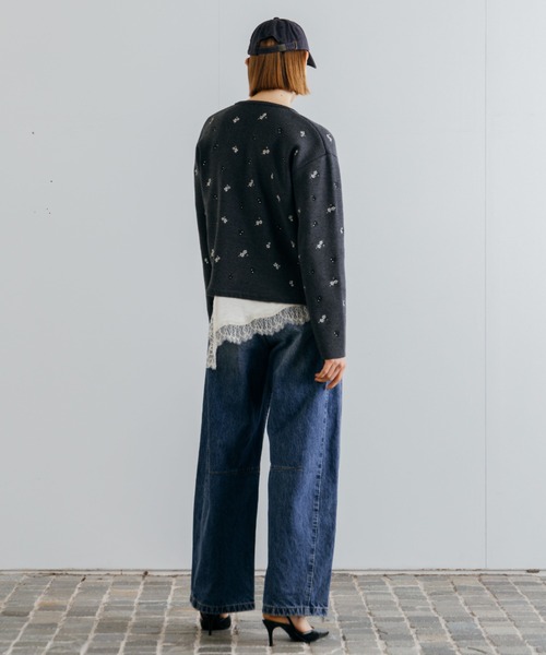 CREDONA(クレドナ)の「SATIN LACE CAMI/サテンレースキャミ(キャミソール・レディース・オフホワイト/グリーン系その他/ブラック・FREE)」の15枚目の写真