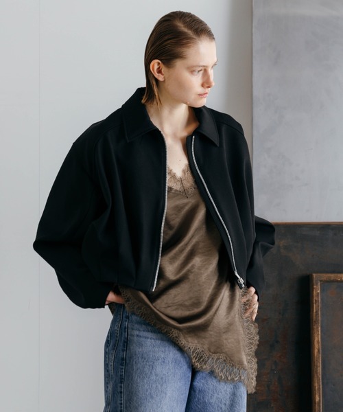 CREDONA(クレドナ)の「SATIN LACE CAMI/サテンレースキャミ(キャミソール・レディース・オフホワイト/グリーン系その他/ブラック・FREE)」の21枚目の写真