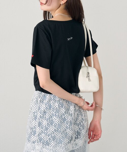 mystic(ミスティック)の「バックロゴプリントちびTシャツ(Tシャツ/カットソー・レディース・ピンク/オフホワイト/ブラック・FREE)」の11枚目の写真