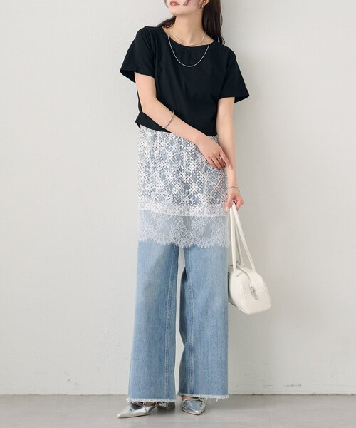 mystic(ミスティック)の「バックロゴプリントちびTシャツ(Tシャツ/カットソー・レディース・ピンク/オフホワイト/ブラック・FREE)」の12枚目の写真