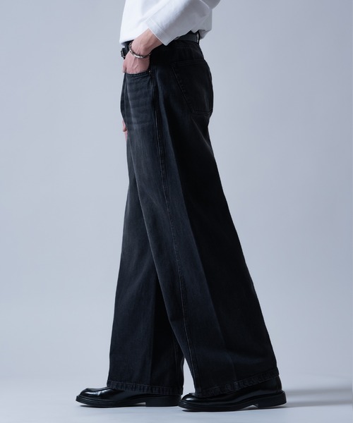 improves（インプローブス）の「ワイド フレア デニムパンツ（デニムパンツ・メンズ・ブラック/ブルー/サックスブルー/ブラック系・X-LARGE/LARGE/MEDIUM/SMALL）」の6枚目の写真