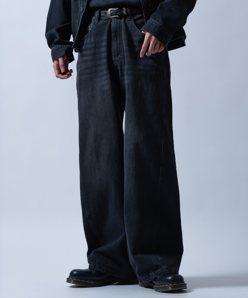 improves（インプローブス）の「ワイド フレア デニムパンツ（デニムパンツ・メンズ・ブラック/ブルー/サックスブルー/ブラック系・X-LARGE/LARGE/MEDIUM/SMALL）」の9枚目の写真