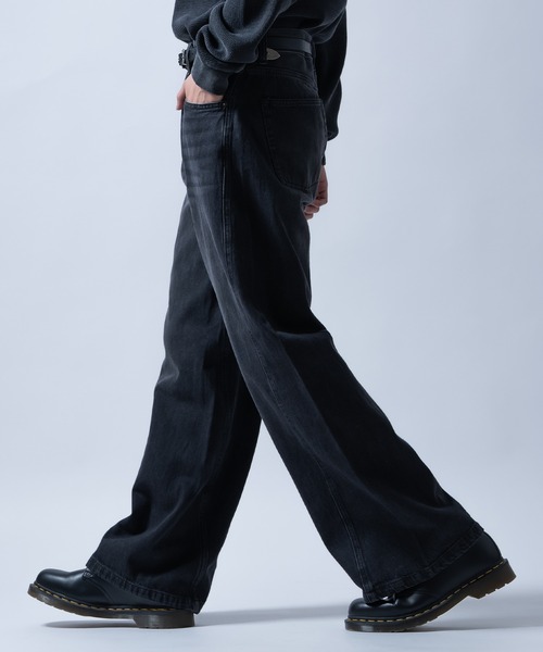improves（インプローブス）の「ワイド フレア デニムパンツ（デニムパンツ・メンズ・ブラック/ブルー/サックスブルー/ブラック系・X-LARGE/LARGE/MEDIUM/SMALL）」の10枚目の写真