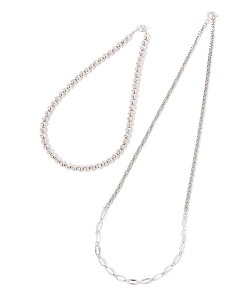 GLOBAL WORK（グローバルワーク）の「ボールスタイリッシュ二連ネックレス/646375（ネックレス・レディース・シルバー系/ゴールド/シルバー・FREE）」の5枚目の写真