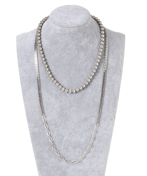 GLOBAL WORK（グローバルワーク）の「ボールスタイリッシュ二連ネックレス/646375（ネックレス・レディース・シルバー系/ゴールド/シルバー・FREE）」の7枚目の写真