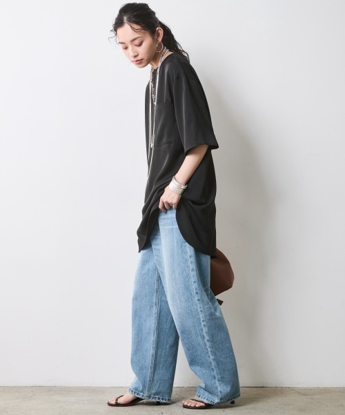 CHIC STYLE(シックスタイル)の「Tブラウスチュニック<大きいサイズ有>シックスタイル(その他トップス・レディース・ライトベージュ/ブラック・LL/3L/4L/5L/M/L)」の9枚目の写真