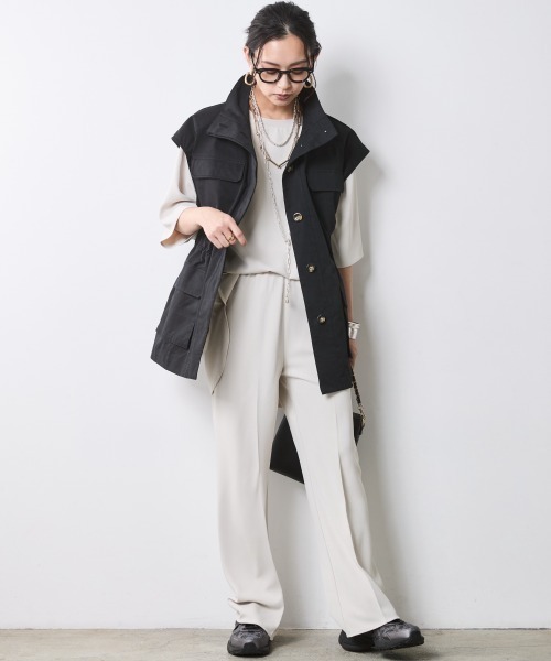 CHIC STYLE(シックスタイル)の「Tブラウスチュニック<大きいサイズ有>シックスタイル(その他トップス・レディース・ライトベージュ/ブラック・LL/3L/4L/5L/M/L)」の12枚目の写真