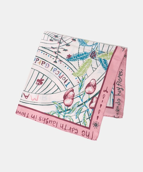 manipuri（マニプリ）の「＜manipuri＞SILK 65×65 スカーフ 26SS（バンダナ/スカーフ・レディース・ライトブルー/ピンク/マスタード/イエロー・FREE）」の4枚目の写真