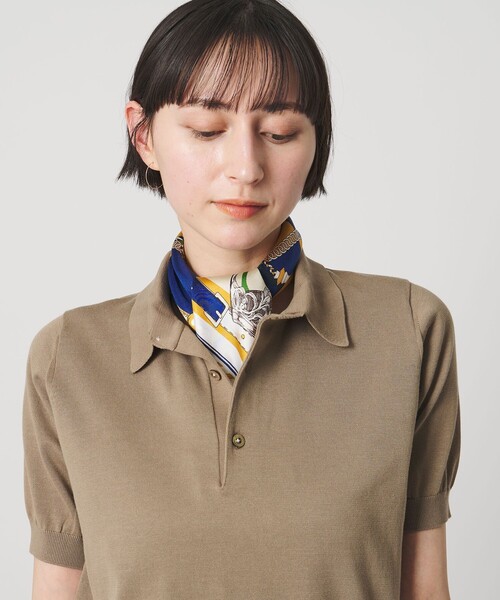 manipuri（マニプリ）の「＜manipuri＞SILK 65×65 スカーフ 26SS（バンダナ/スカーフ・レディース・ライトブルー/ピンク/マスタード/イエロー・FREE）」の6枚目の写真