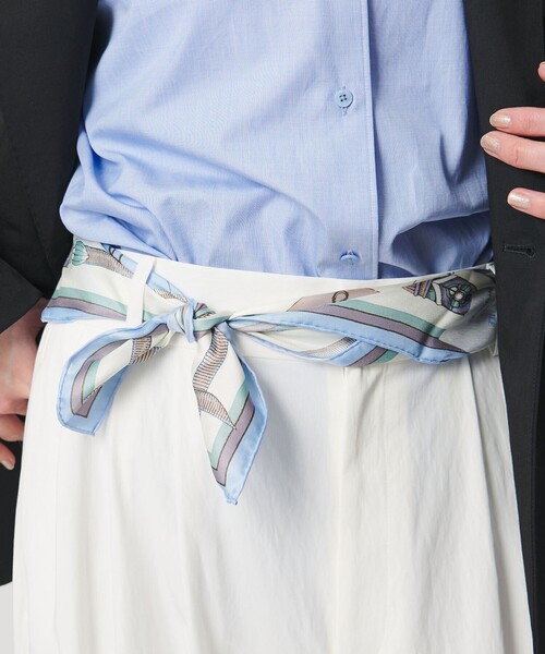 manipuri（マニプリ）の「＜manipuri＞SILK 65×65 スカーフ 26SS（バンダナ/スカーフ・レディース・ライトブルー/ピンク/マスタード/イエロー・FREE）」の8枚目の写真