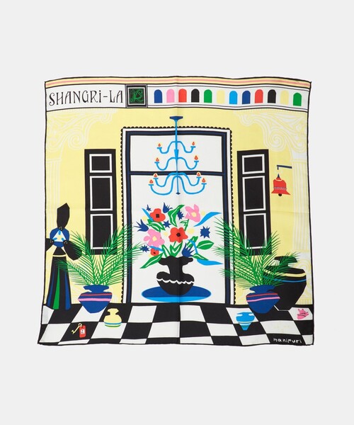 manipuri（マニプリ）の「＜manipuri＞SILK 65×65 スカーフ 26SS（バンダナ/スカーフ・レディース・ライトブルー/ピンク/マスタード/イエロー・FREE）」の16枚目の写真