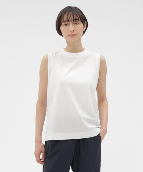 MARGARET HOWELL(マーガレットハウエル)の「HIGHDENCE PIQUE JERSEY(Tシャツ/カットソー・レディース・ブラック/ホワイト/レッド・2)」の2枚目の写真