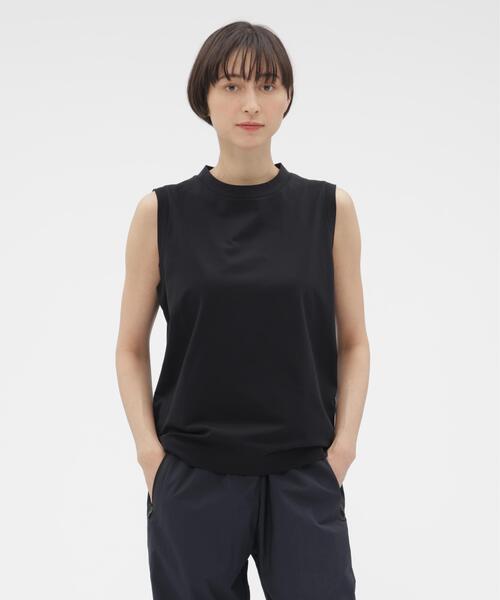 MARGARET HOWELL(マーガレットハウエル)の「HIGHDENCE PIQUE JERSEY(Tシャツ/カットソー・レディース・ブラック/ホワイト/レッド・2)」の1枚目の写真