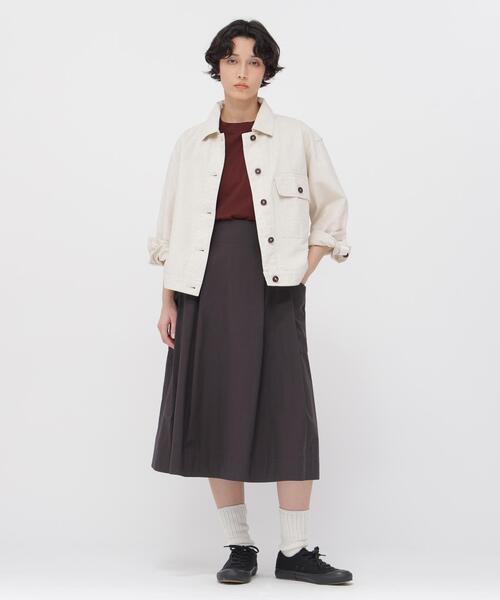 MARGARET HOWELL(マーガレットハウエル)の「HIGHDENCE PIQUE JERSEY(Tシャツ/カットソー・レディース・ブラック/ホワイト/レッド・2)」の12枚目の写真