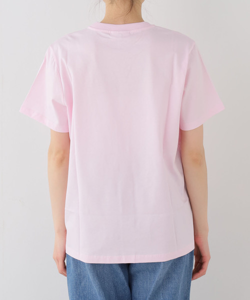 U by SPICK&SPAN（ユーバイスピックアンドスパン）の「GANNI / ガニー Basic Cotton Jersey T-shirt（Tシャツ/カットソー・レディース・ピンク・SMALL）」の4枚目の写真