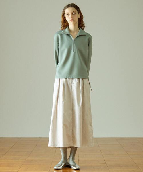 LOGEMENT DE CLAIRE（ロジュモンドクレール）の「【LOURMARIN】タックフレアースカート（スカート・レディース・ブラウン/ベージュ/ミント/グレイッシュベージュ・FREE）」の5枚目の写真