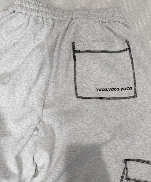 YACA(ヤーカ)の「Out Stitch Sweat Cargo PT/アウトステッチカーゴパンツ【unisex item】(スウェットパンツ・レディース・アッシュグレー/ブラック・FREE)」の13枚目の写真