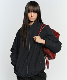 SUNBURNPROJECT（サンバーンプロジェクト）の「HIGH NECK OVER FIT WIND JUMPER, BLACK（ナイロンジャケット）」