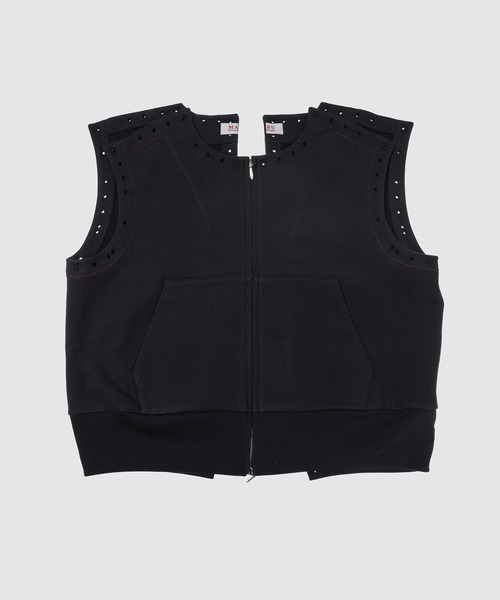 MASU(エムエーエスユー)の「BONE NEEDLE ZIP-UP HOODIE(パーカー・メンズ・ブラック/グレー・48)」の7枚目の写真