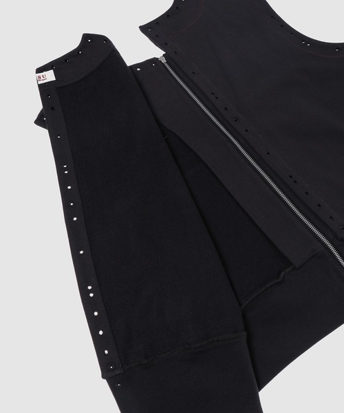 MASU(エムエーエスユー)の「BONE NEEDLE ZIP-UP HOODIE(パーカー・メンズ・ブラック/グレー・48)」の8枚目の写真