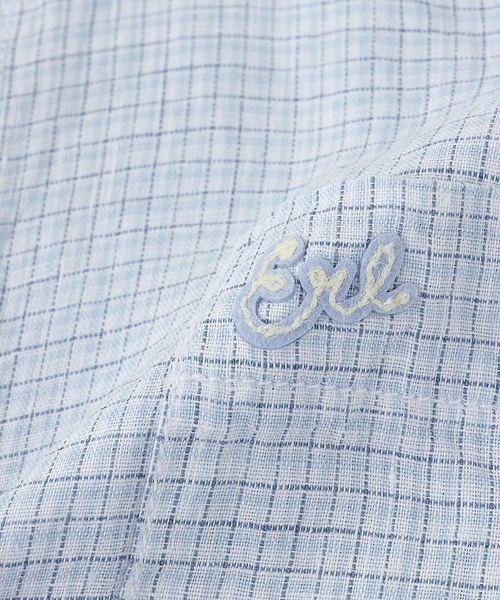 ERL（イーアールエル）の「ERL / イーアールエル UNISEX PLAID SHIRT WOVEN（シャツ/ブラウス・メンズ・ブルー系その他・MEDIUM/SMALL）」の3枚目の写真