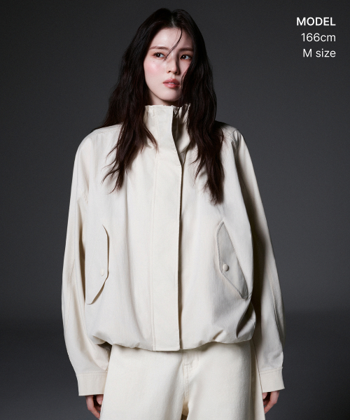 MUSINSA STANDARD WOMAN（ムシンサスタンダードウーマン）の「ウィメンズドルマンフィールドジャケット[クリーム]（ブルゾン・レディース・その他・SMALL/MEDIUM/X-SMALL）」の2枚目の写真
