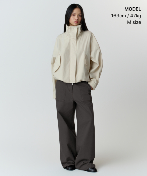 MUSINSA STANDARD WOMAN（ムシンサスタンダードウーマン）の「ウィメンズドルマンフィールドジャケット[クリーム]（ブルゾン・レディース・その他・SMALL/MEDIUM/X-SMALL）」の4枚目の写真