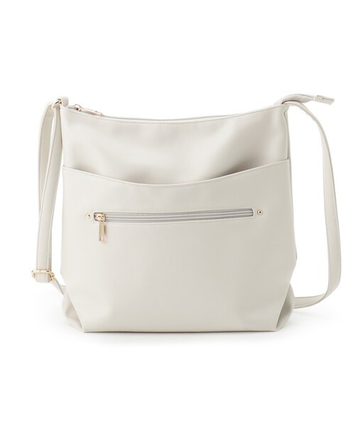 ITS'DEMO（イッツデモ）の「合皮縦型ショルダー（ショルダーバッグ・レディース・ナチュラル/ブラック/アイボリー・00）」の12枚目の写真