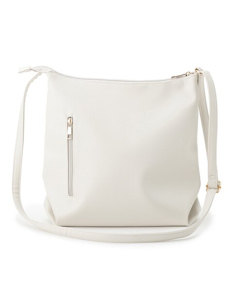 ITS'DEMO（イッツデモ）の「合皮縦型ショルダー（ショルダーバッグ・レディース・ナチュラル/ブラック/アイボリー・00）」の14枚目の写真