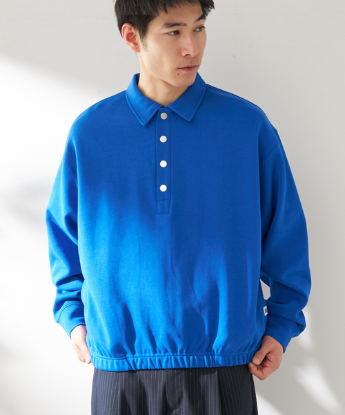 B.C STOCK(ベーセーストック)の「ANTS & ELEPHANTS / アンツアンドエレファンツ Wジャージー バレルポロシャツ(ポロシャツ・メンズ・グレー/アイボリー/ブルー系その他・MEDIUM/LARGE)」の13枚目の写真