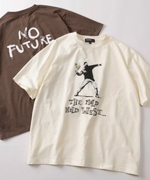 【70】【BRANDALISED/ブランダライズド】バンクシーアートグラフィック クルーネックTシャツ/接触冷感/速乾
