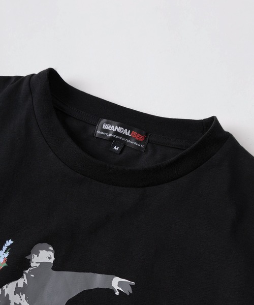 BRANDALISED（ブランダライズド）の「【70】【BRANDALISED/ブランダライズド】バンクシーアートグラフィック クルーネックTシャツ/接触冷感/速乾（Tシャツ/カットソー・メンズ・ブラウン系1/ブラウン系/アイボリー系/ブラック系/アイボリー系1/ブラック系1・M/L）」の12枚目の写真