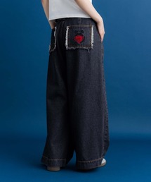 Remember.（リメンバー）の「ハグハートワイドデニムパンツ / Hug Heart Wide Denim Pants（デニムパンツ）」