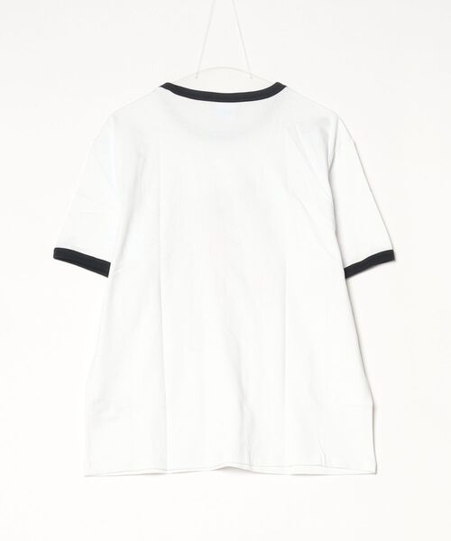 MAHAGRID(マハグリッド)の「『mahagrid/マハグリッド』 FLAG APPLIQUE RINGER TEE/フラッグ アップリケ リンガー Tシャツ(Tシャツ/カットソー・レディース・グレー/チャコールグレー/ホワイト・M)」の18枚目の写真