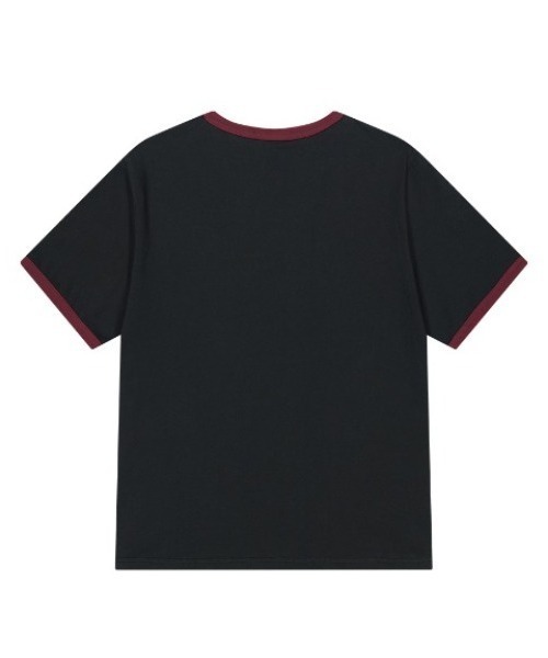 MAHAGRID(マハグリッド)の「『mahagrid/マハグリッド』 FLAG APPLIQUE RINGER TEE/フラッグ アップリケ リンガー Tシャツ(Tシャツ/カットソー・レディース・グレー/チャコールグレー/ホワイト・M)」の7枚目の写真