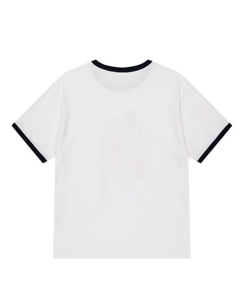 MAHAGRID(マハグリッド)の「『mahagrid/マハグリッド』 FLAG APPLIQUE RINGER TEE/フラッグ アップリケ リンガー Tシャツ(Tシャツ/カットソー・レディース・グレー/チャコールグレー/ホワイト・M)」の15枚目の写真