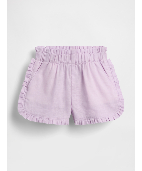 GAP(ギャップ)の「コットンリネン ラッフルフリル ドルフィンショートパンツ (幼児・ベビー)(その他パンツ・キッズ・ベビーピンク/マルチ/ピンク/ラベンダー・6-12M/12-18M/12-24M/2 YRS/3 YRS/4 YRS/5 YRS/18-24M)」の1枚目の写真