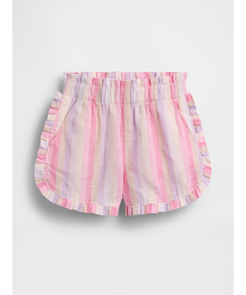 GAP(ギャップ)の「コットンリネン ラッフルフリル ドルフィンショートパンツ (幼児・ベビー)(その他パンツ・キッズ・ベビーピンク/マルチ/ピンク/ラベンダー・6-12M/12-18M/12-24M/2 YRS/3 YRS/4 YRS/5 YRS/18-24M)」の4枚目の写真