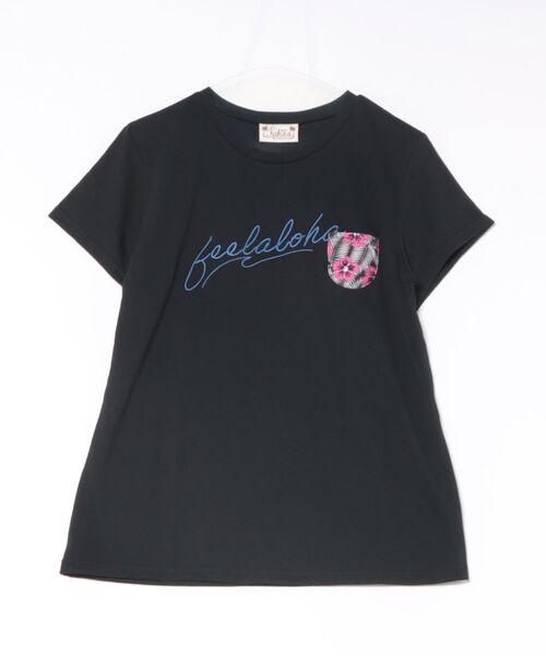 Kahiko(カヒコ)の「【Kahiko】エケアホUVカットTシャツ(Tシャツ/カットソー・レディース・ミント/ネイビー/ホワイト/ブラック・FREE)」の2枚目の写真