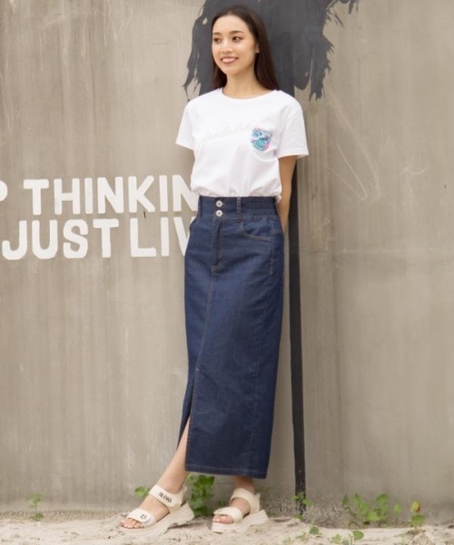 Kahiko(カヒコ)の「【Kahiko】エケアホUVカットTシャツ(Tシャツ/カットソー・レディース・ミント/ネイビー/ホワイト/ブラック・FREE)」の7枚目の写真