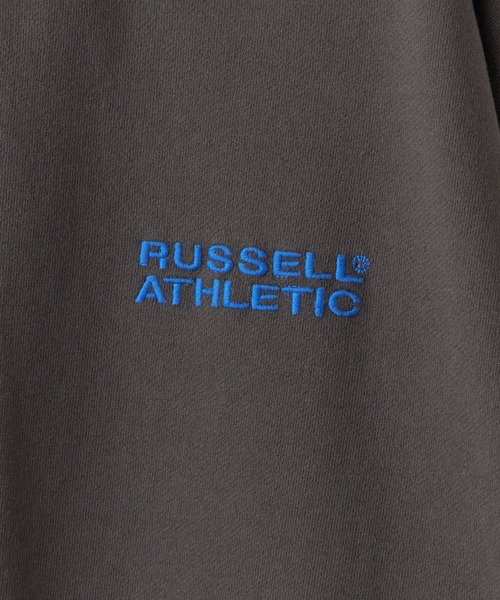 Russell Athletic（ラッセルアスレティック）の「RUSSELL ATHLETIC / ラッセルアスレティック Campus Swaeat T ラインデザインロゴ刺繍 ヘビーオンス 半袖Tシャツ 2026年春夏（Tシャツ/カットソー・メンズ・ホワイト/チャコールグレー/ネイビー/ヘザーグレー・M/L/XL）」の11枚目の写真