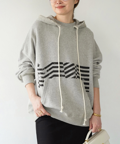 GOLDEN GOOSE(ゴールデングース)の「*【GOLDEN GOOSE / ゴールデングース】 COTTON HEAVY HOODIE(パーカー・レディース・チャコールグレー・FREE)」の1枚目の写真