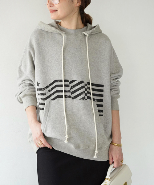 GOLDEN GOOSE(ゴールデングース)の「*【GOLDEN GOOSE / ゴールデングース】 COTTON HEAVY HOODIE(パーカー・レディース・チャコールグレー・FREE)」の2枚目の写真