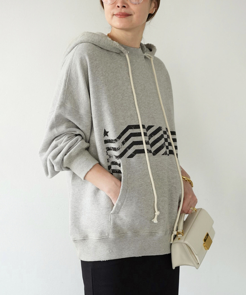 GOLDEN GOOSE(ゴールデングース)の「*【GOLDEN GOOSE / ゴールデングース】 COTTON HEAVY HOODIE(パーカー・レディース・チャコールグレー・FREE)」の3枚目の写真