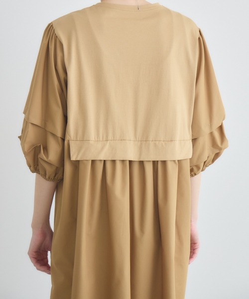 KATHARINE ROSS（キャサリンロス）の「【KATHARINE ROSS】カットタフタ袖タックワンピース（ワンピース・レディース・キャメル/チャコールグレー・FREE）」の18枚目の写真